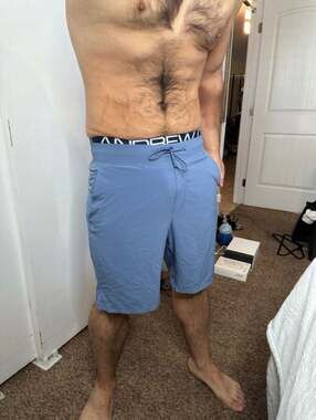 Lululemon T.H.E. Linerless Training Shorts, Blue, Men's Size M